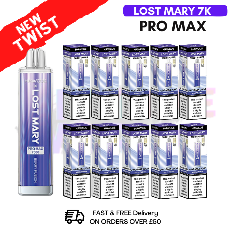 Shop Berry Fusion Lost Mary Pro Max 7K Box Of 10 - UK Vape World