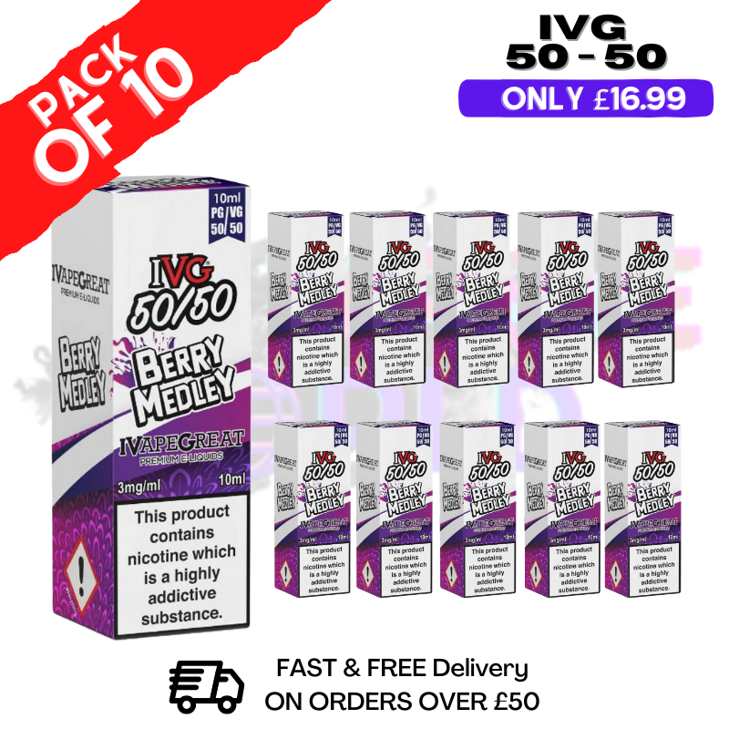 Berry Medley IVG 50/50 Eliquid Box Of 10