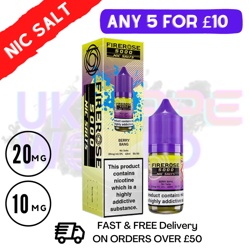 Shop Berry Bang - Firerose 5000 Nic Salt E-Liquids - UK Vape World