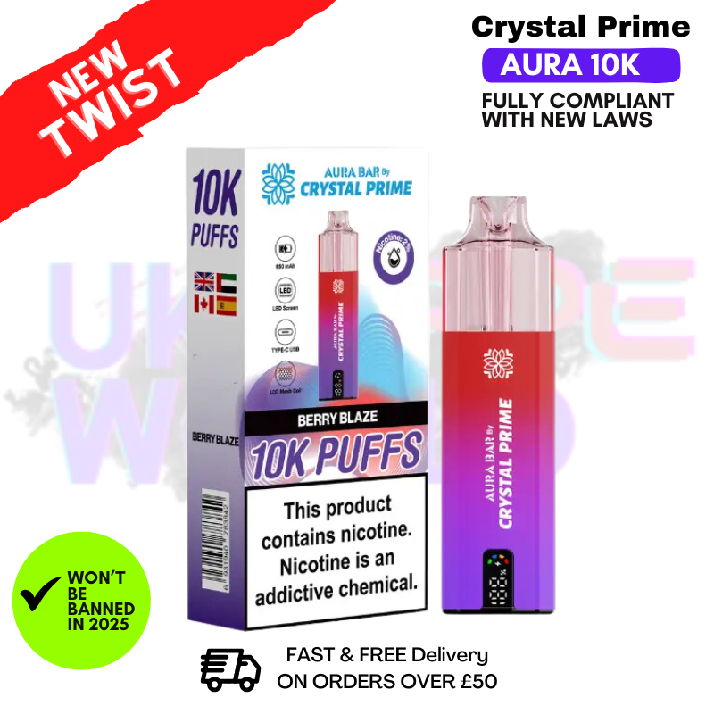 Shop Berry Blaze Crystal Prime 10K Puff Pod Kit - UK Vape World