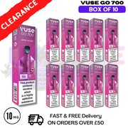 Shop Berry Blend (10MG) - VUSE GO 700Puff Box of 10 - UK Vape World