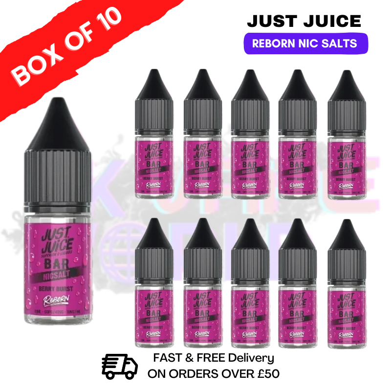 Berry Burst Just Juice Reborn Nic Salt Box Of 10 - £17.99 - UK VAPEWORLD