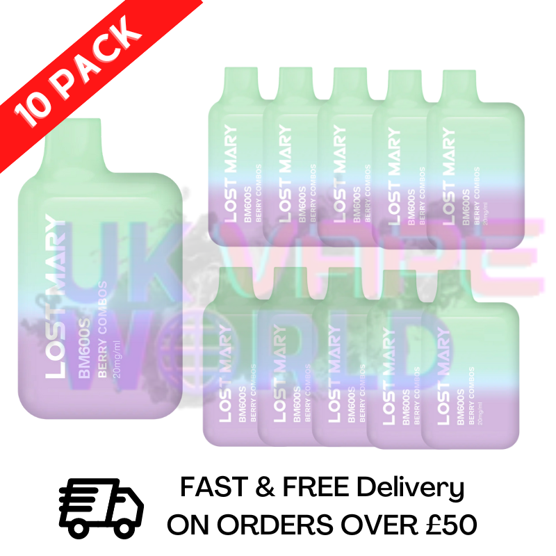 Berry Combos (NEW) Lost Mary 600 Puff Bars Pack Of 10 BM600 Disposable - UK Vape World