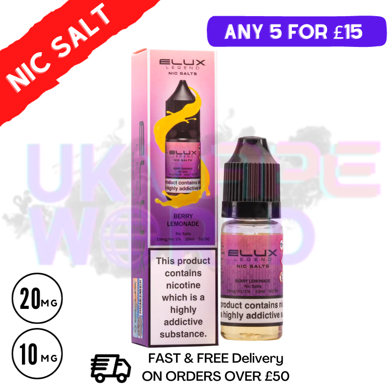 BERRY LEMONADE Elux Legend Nic Salt 10ML eLiquid - UK Vape World