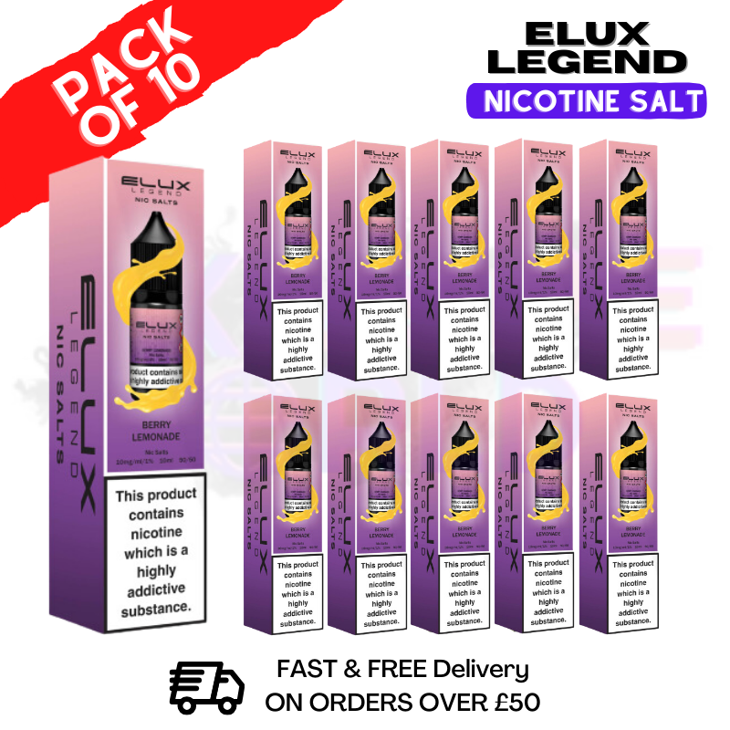 Shop Berry Lemonade Elux Legend Nic Salt BOX OF 10 - UK Vape World