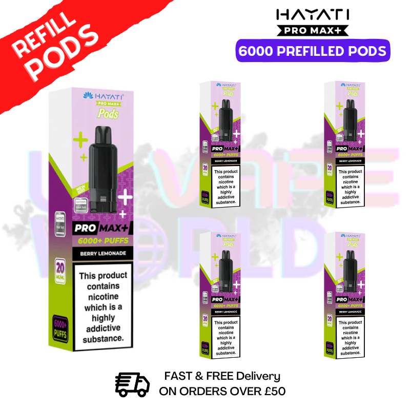 Berry Lemonade Hayati ProMax 6K Replacement Pods Box Of 5 - UK Vapeworld