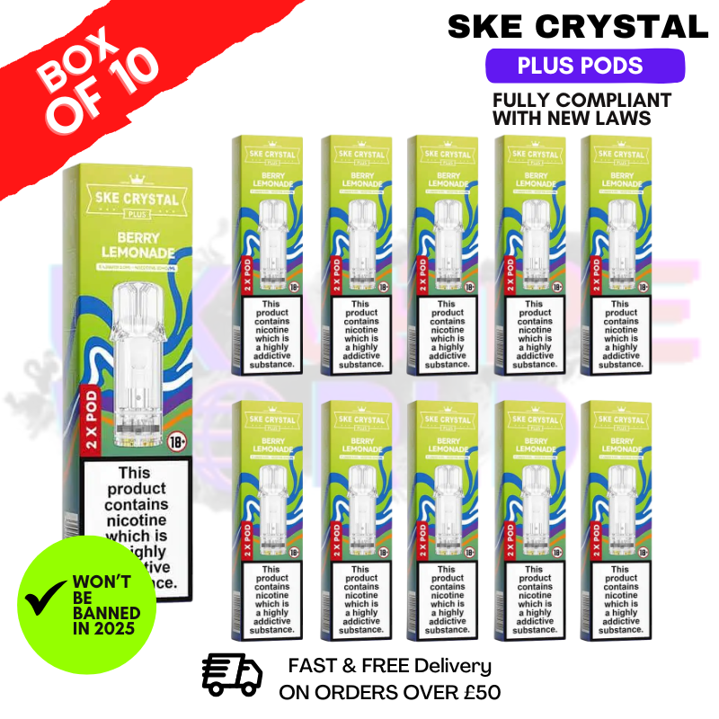 Shop Berry Lemonade SKE Crystal Plus Prefilled Pod Box Of 10 - UK Vape World