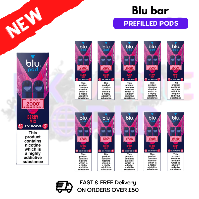 Berry Mix Blu Bar Prefilled Pods Box Of 10 - UK Vapeworld