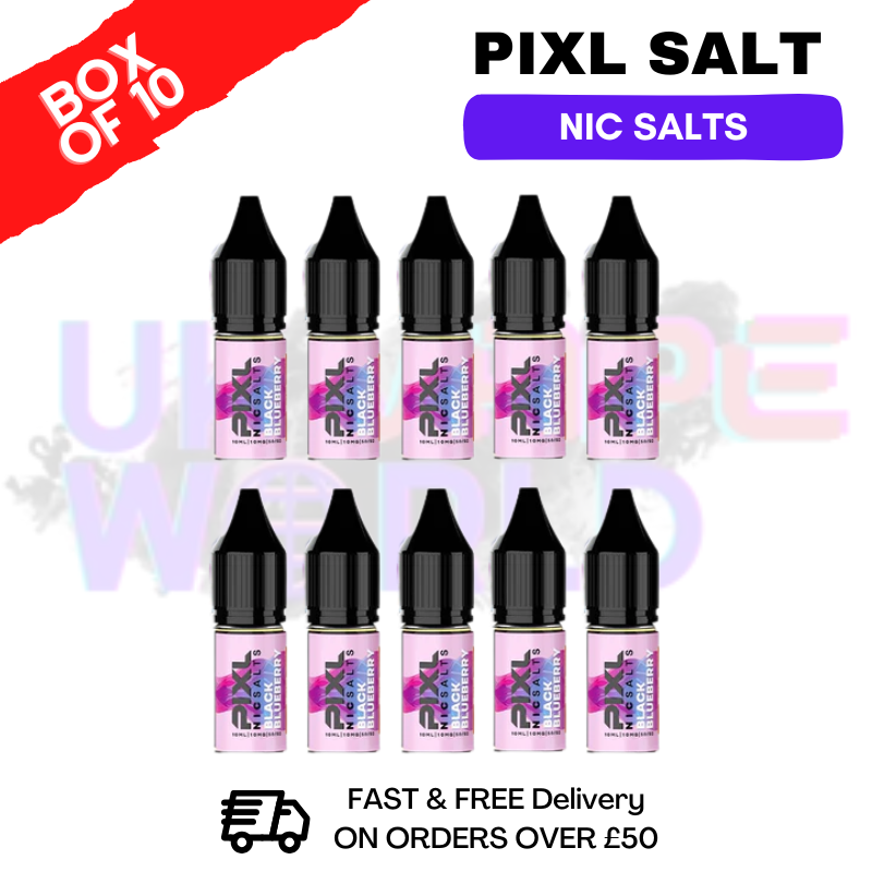 Black Blueberry Pixl Nic Salt Box Of 10