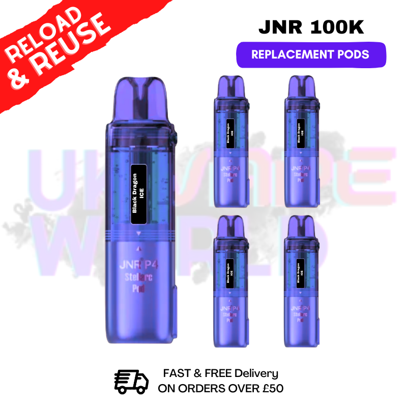 Black Dragon ICE JNR 100k Sterllarc Replacement Pods Box Of 5 - ukvapeworld