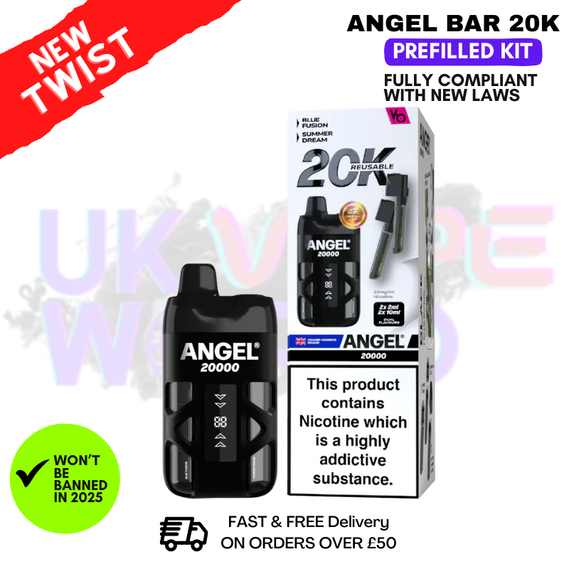 Black Edition Angel Bar 20K Puff Twist Prefilled Pod Kit