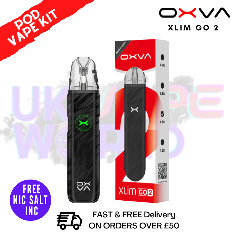 Oxva Xlim GO 2 Black Shadow Pod Vape Kit - Only £10.99-ukvapeworld