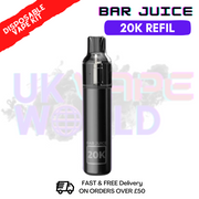 Shop Black Bar Juice 20K Puff Refil Disposable Kit + FREE Eliquid - UK Vape World