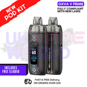 Black Carbon Oxva V Prime Pod Vape Kit + FREE NIC SALT