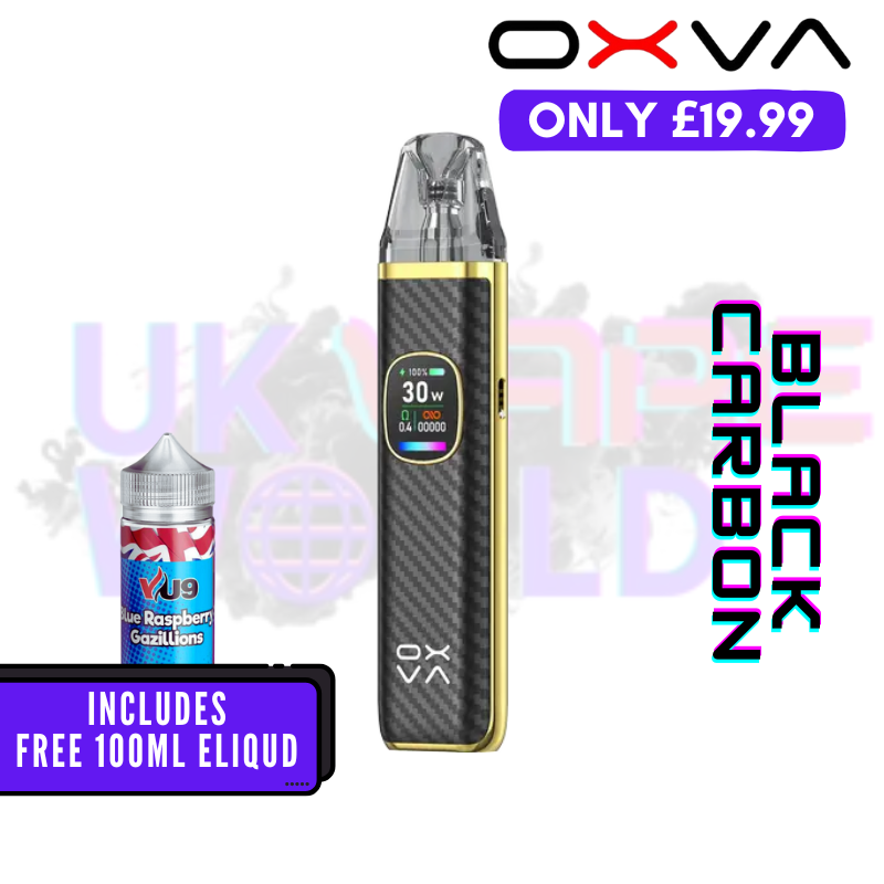 Shop Black Carbon Oxva Xlim Pro 2 Pod Kit + Free 100ML Liquid - UK Vape World
