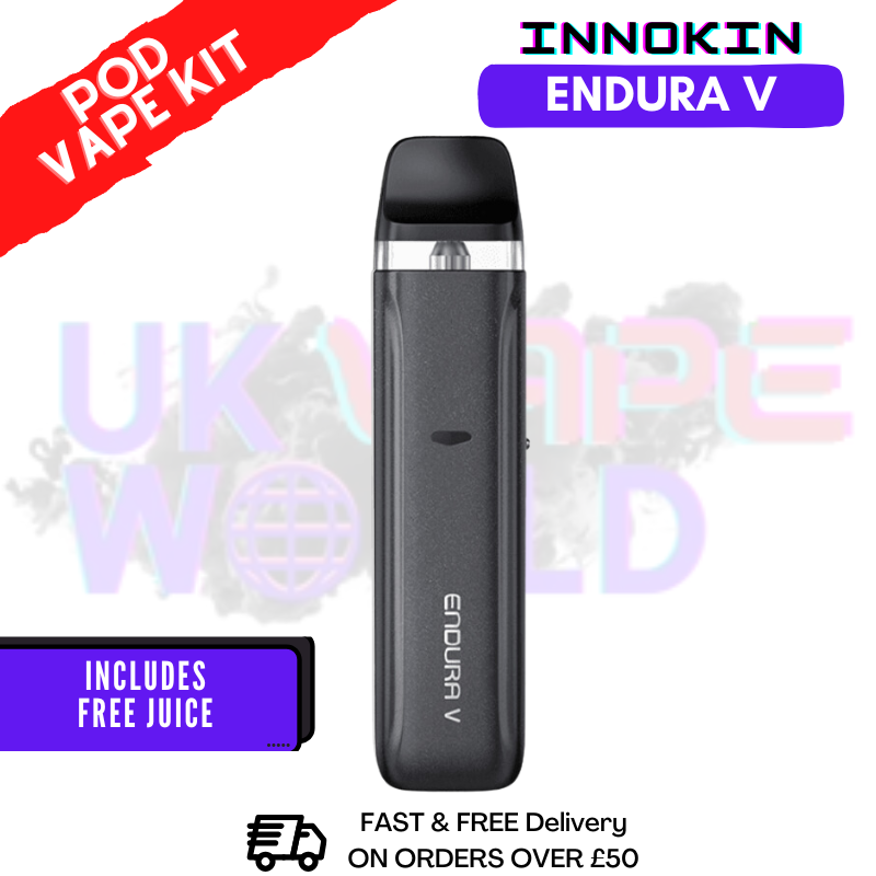 Black Innokin Endura V Pod Kit + Free 2x Salt