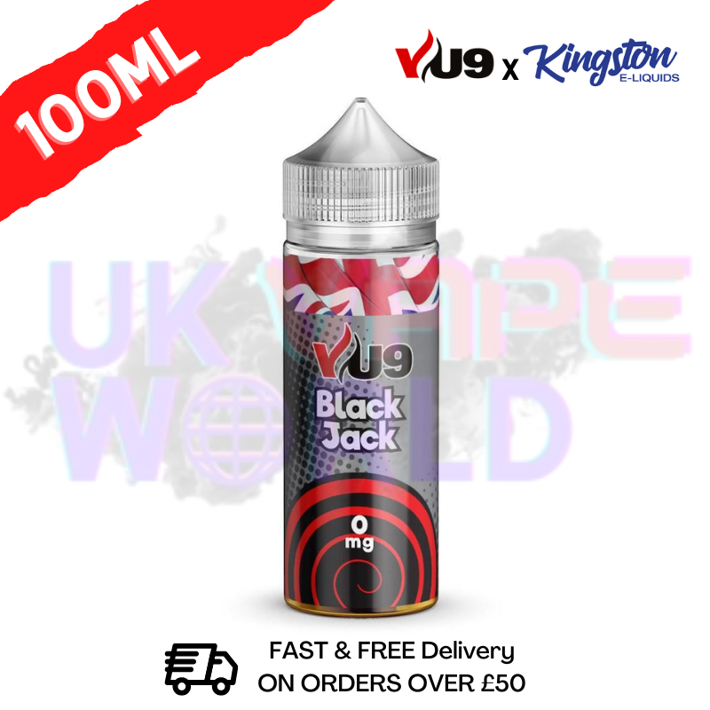 Black Jack Shortfill Juice 100ML Eliquid - VU9 x Kingston