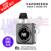 Shop Black Satin Vaporesso Xros 5 NANO Pod Kit + 50mL Eliquid