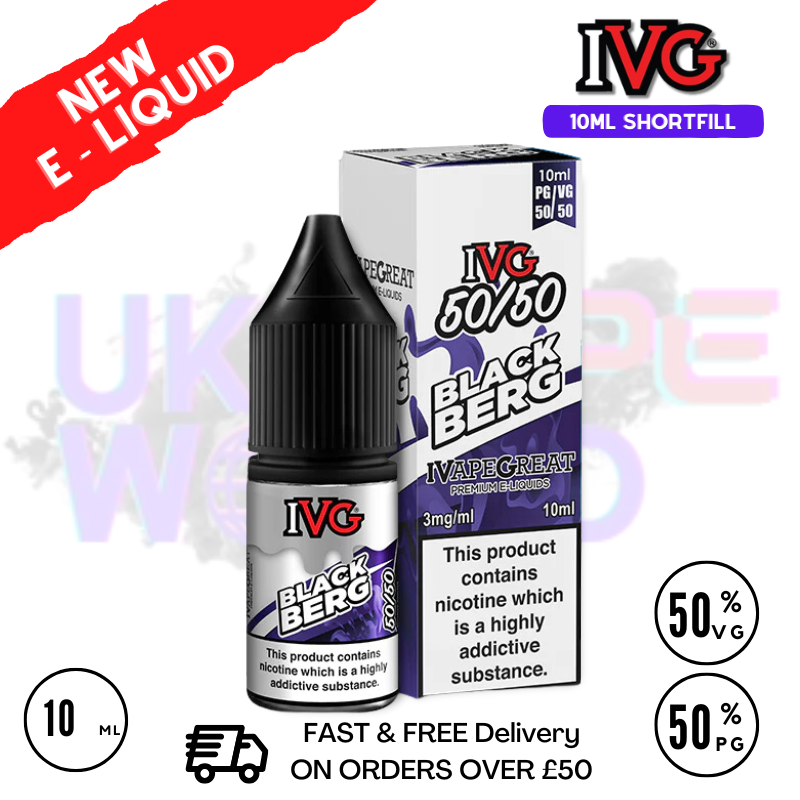 IVG 50/50 Blackberg 10ml E Liquid - ONLY £1.99