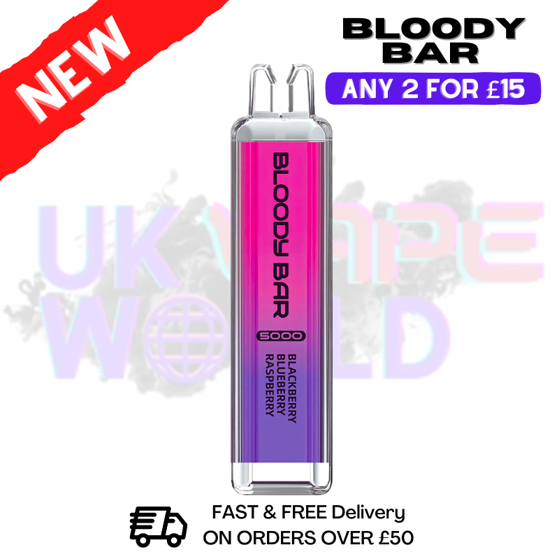 Blackberry Blueberry Raspberry Bloody Bar 5000 Puffs Disposable - UK Vape World