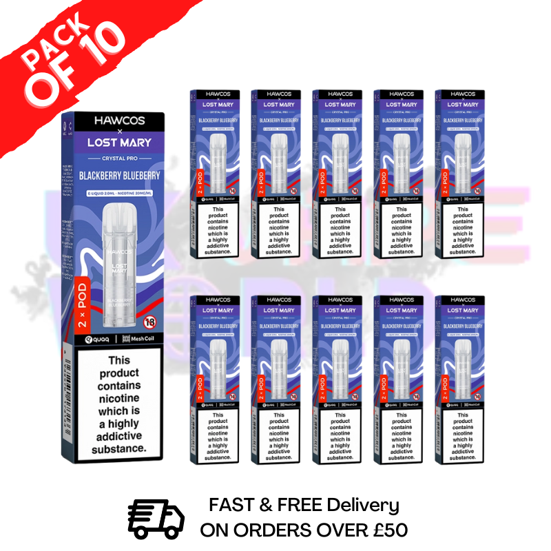 Shop Blackberry Blue Lost Mary Crystal Replacement Pods Box of 10 - UK Vape World