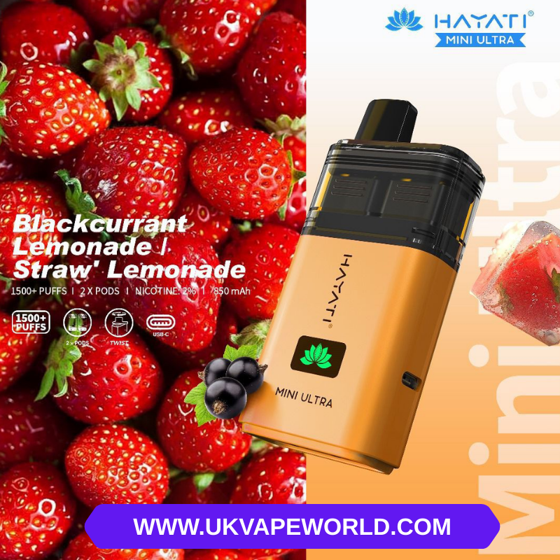Shop Blackcurrant Lemonade Hayati Mini Ultra 1500 Puff Twist Bar - UK Vape World
