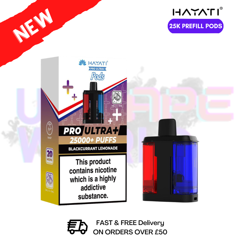 Blackcurrant Lemonade Hayati 25K REFIL Pack Replacement Pods - ukvapeworld