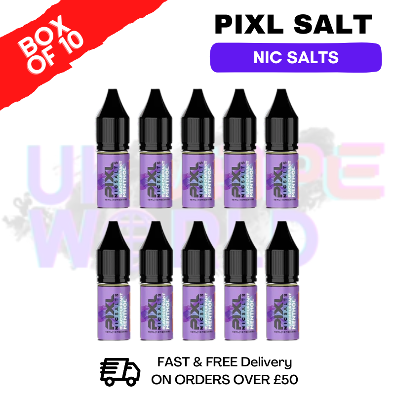 Blackcurrant Menthol Pixl Nic Salt Box Of 10