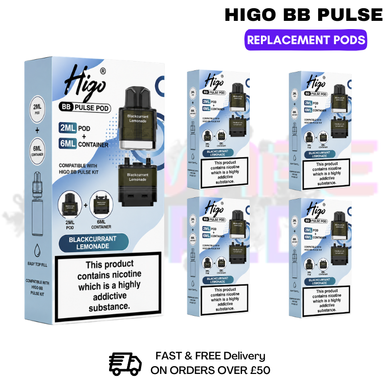 Blackcurrant Lemonade Higo BB 6000 Puff 6K Replacement Pod