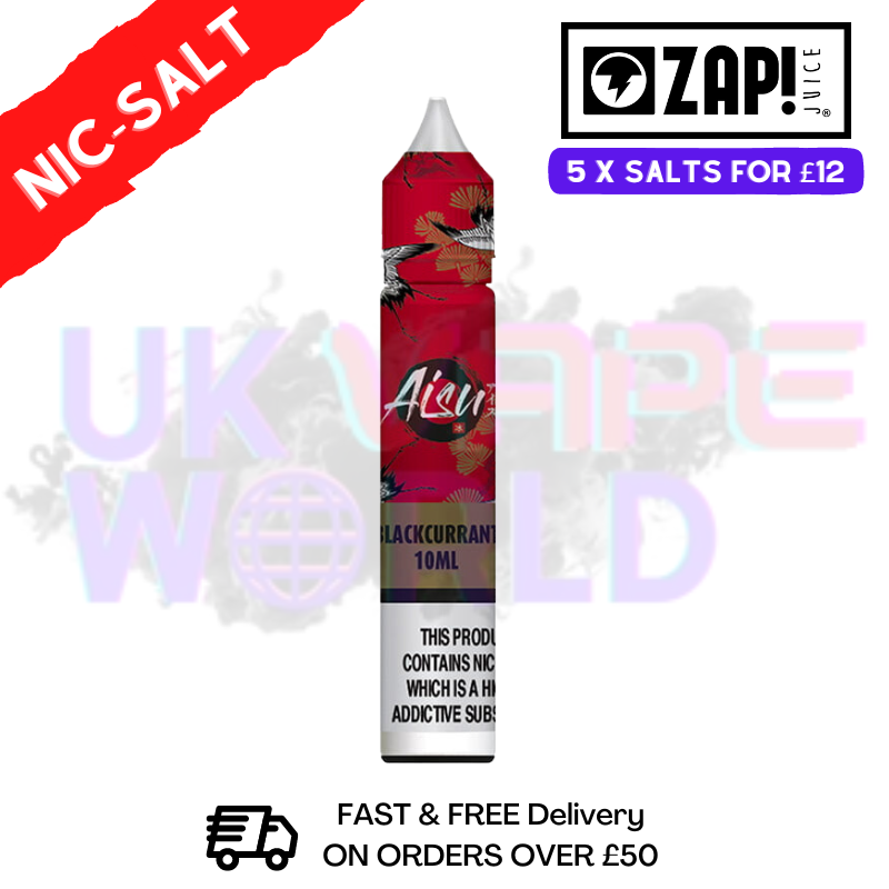 Blackcurrant AISU Zap Nic Salt E-Juice Nicotine 10ml - UK Vape World