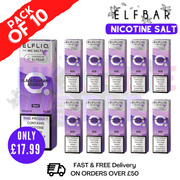 Shop Blackcurrant Aniseed ElfLiq Nic Salt BOX OF 10 - ONLY £17.99 - UK Vape World