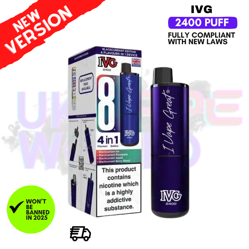 Blackcurrant Edition IVG 2400 Prefilled Pod Kit
