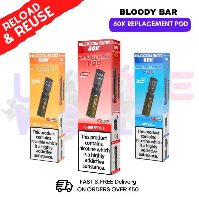 Shop BLOODY BAR 60K REPLACEMENT POD

ONLY £4.29 For 2ml+10ml Refil Pod Pack (Buy 4 for 60K Puffs)
