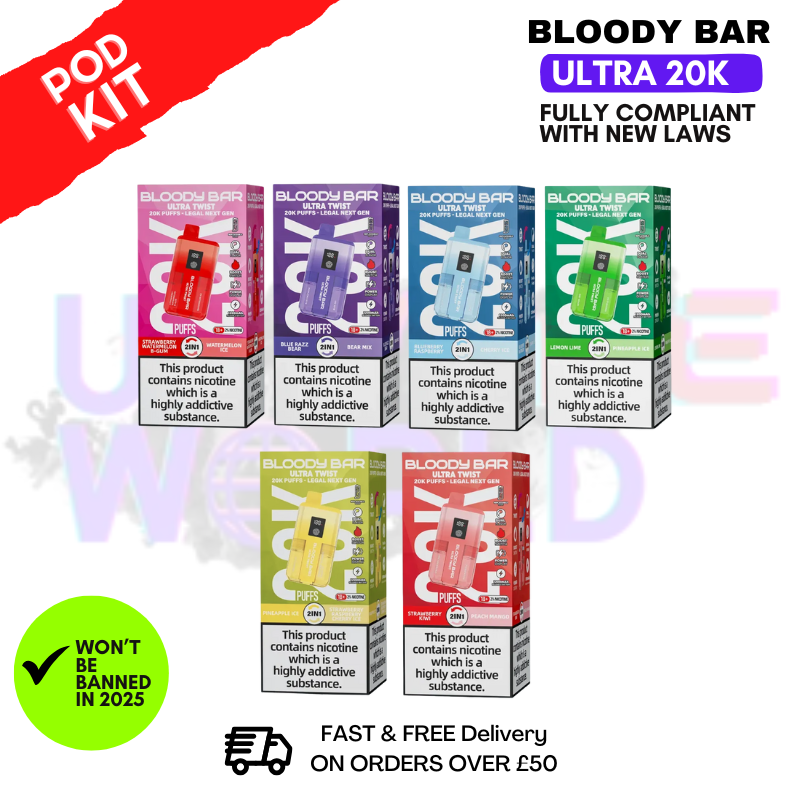 Bloody Bar 20K Puff Ultra Twist Pre-Filled Bar | Only £8.99