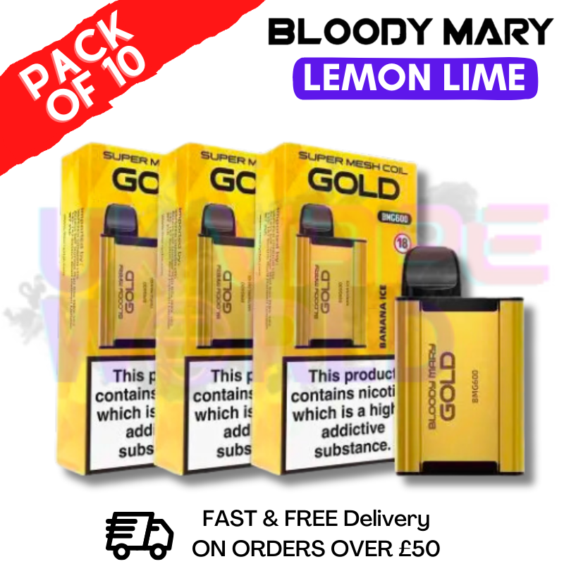 Shop Lemon Lime Gold Bloody Mary 600Puff Disposable Pod Kit - UK Vape World