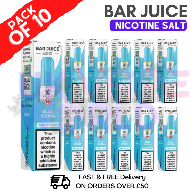 Shop Blue Bubba Bar Juice 5000 Nic Salt | Box of 10 | ONLY £15.99 - UK Vape World