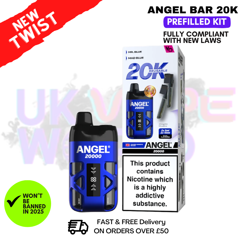 Blue Edition Angel Bar 20K Puff Twist Prefilled Pod Kit