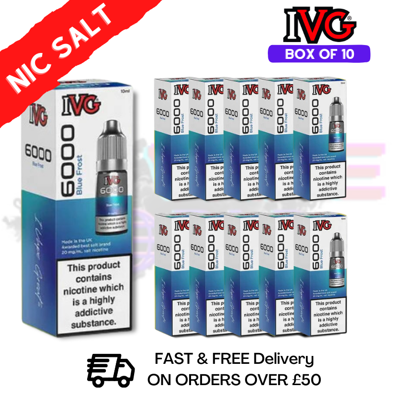 Shop Blue Frost IVG 6000 Box Of 10 Nic Salt - UK Vape World
