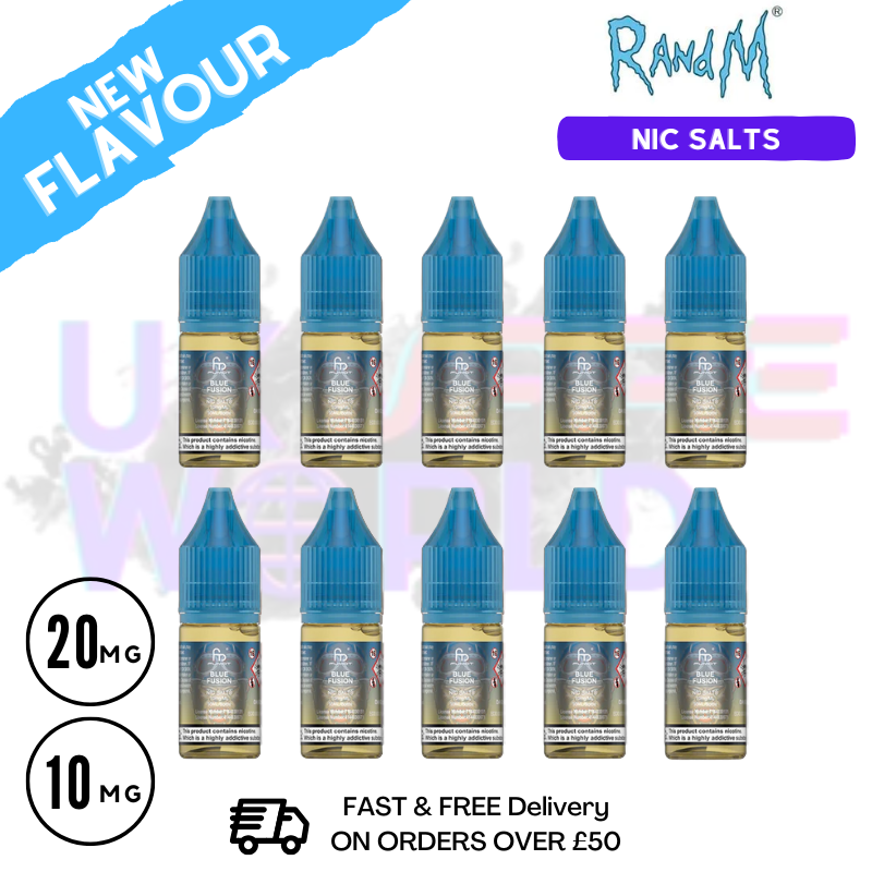 Shop Blue Fusion RandM Tornado 7000 Nic Salt BOX OF 10 - UK Vape World