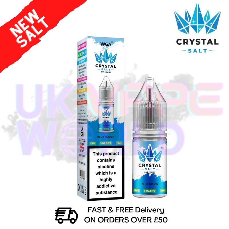 Buy Online Blue Fusion WGA Crystal Nic Salt | Nicotine Salts | Lowest Price - UK Vape World