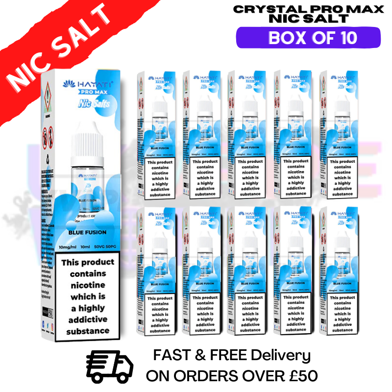 Blue Fusion Hayati Crystal Bar Pro Max Pack Box Of 10 Nic Salts