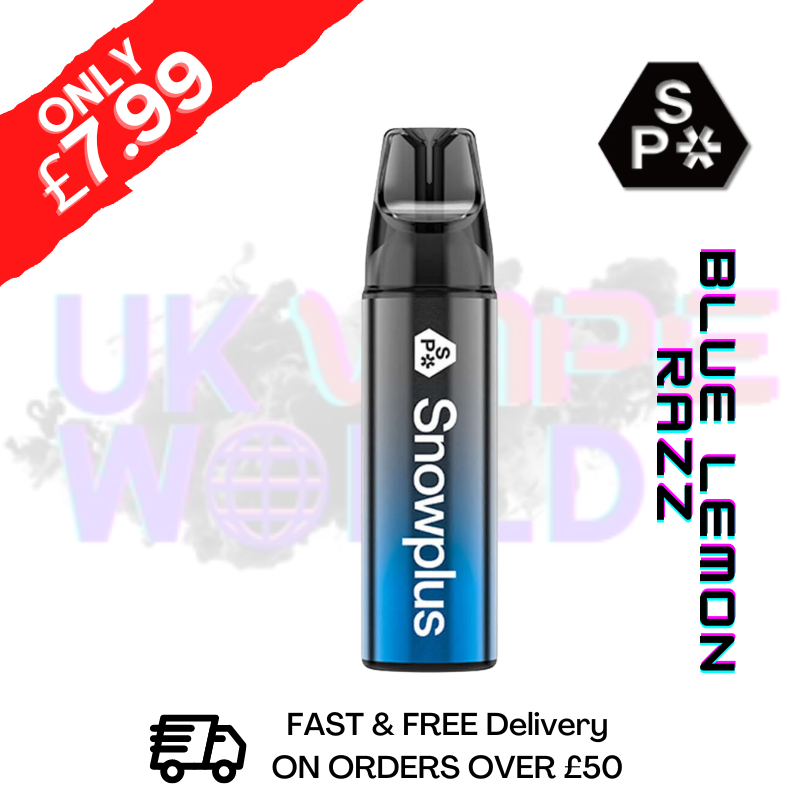 Shop Blue Lemon Razz SnowPlus 5000 Puff Pod Kit Clic - ONLY £7.99 - UK Vape World
