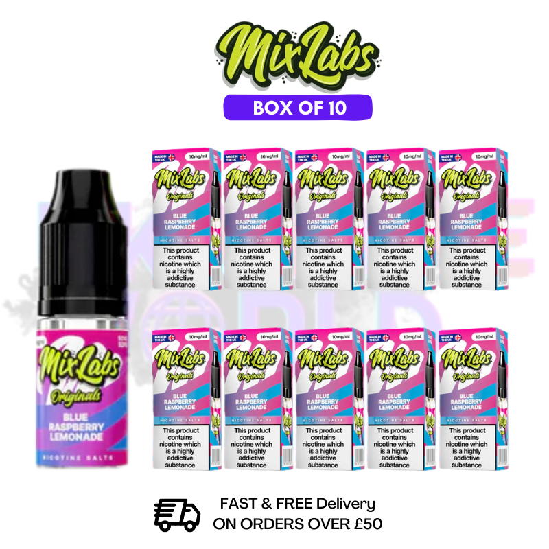 Blue Raspberry Lemonade MixLabs Nic Salt BOX OF 10 - £17.99 - ukvapeworld