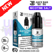 Shop Blue Raspberry Sour Juice Bar Nic Salt 10ML eLiquid Only £1.99 - UK Vape World