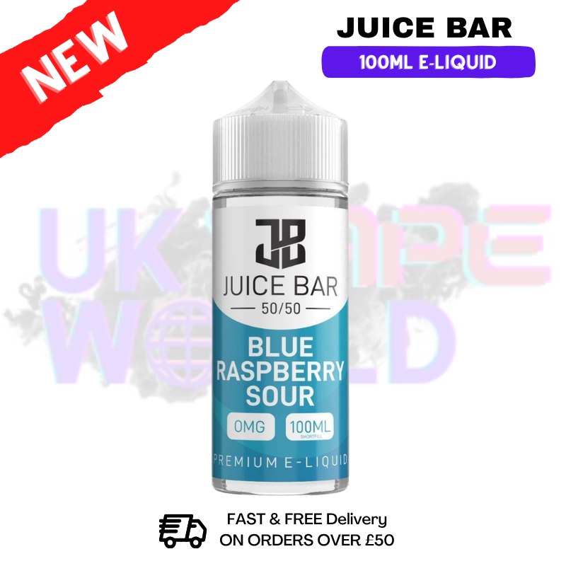 Blue Raspberry Sour Juice Bar 100ml E-liquid - UK Vapeworld