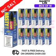 Shop Blue Raspberry - NastyLiq Nic Salt Box Of 10 - UK Vape World