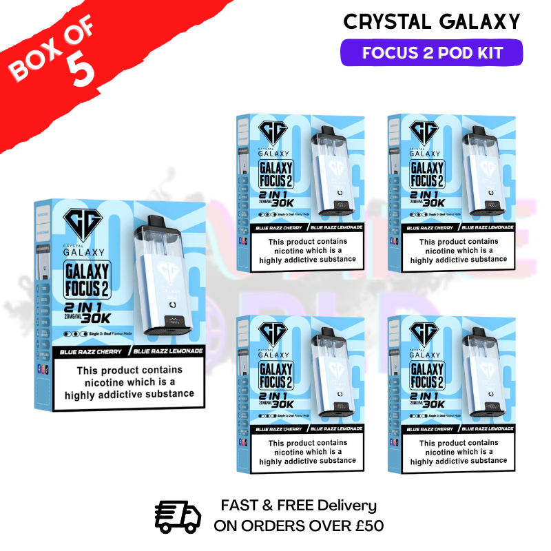 Blue Razz Cherry Crystal Galaxy 30K Kits Box Of 5
