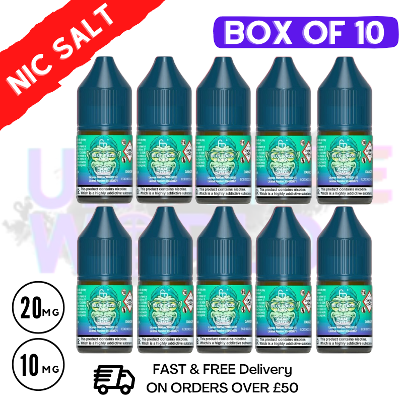 Shop Blue Razz Cherry RandM Tornado 7000 Nic Salt BOX OF 10 - UK Vape World