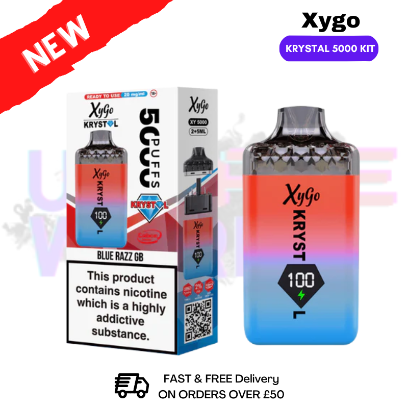 Blue Razz GB Huba Xygo Krystal 5000 Pod Kit - Only £6.39 - ukvapeworld