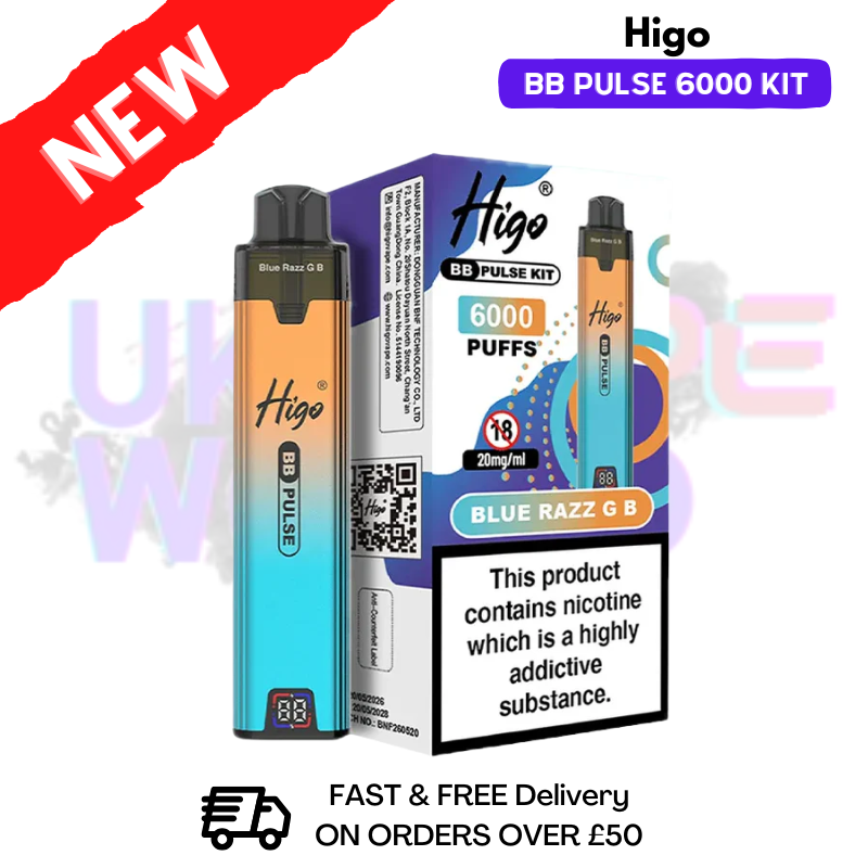 Blue Razz GB Higo BB Pulse 6000 Prefilled Pod Kit - ukvapeworld
